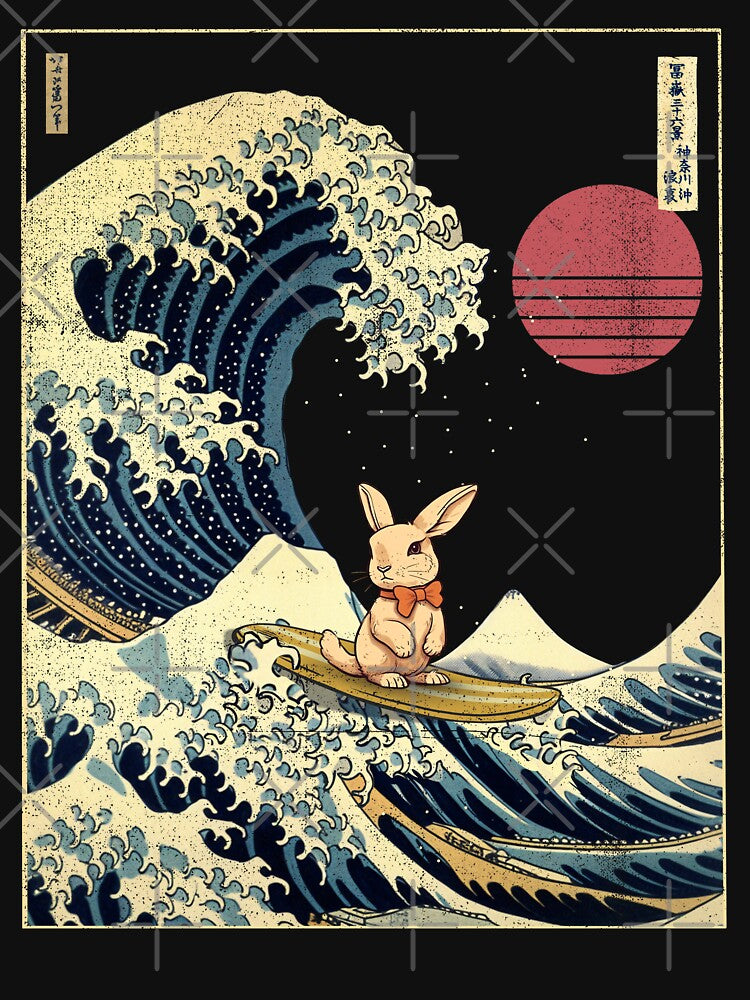 Rabbit Kanagawa Japanese Surfing Wave by rafaeltto