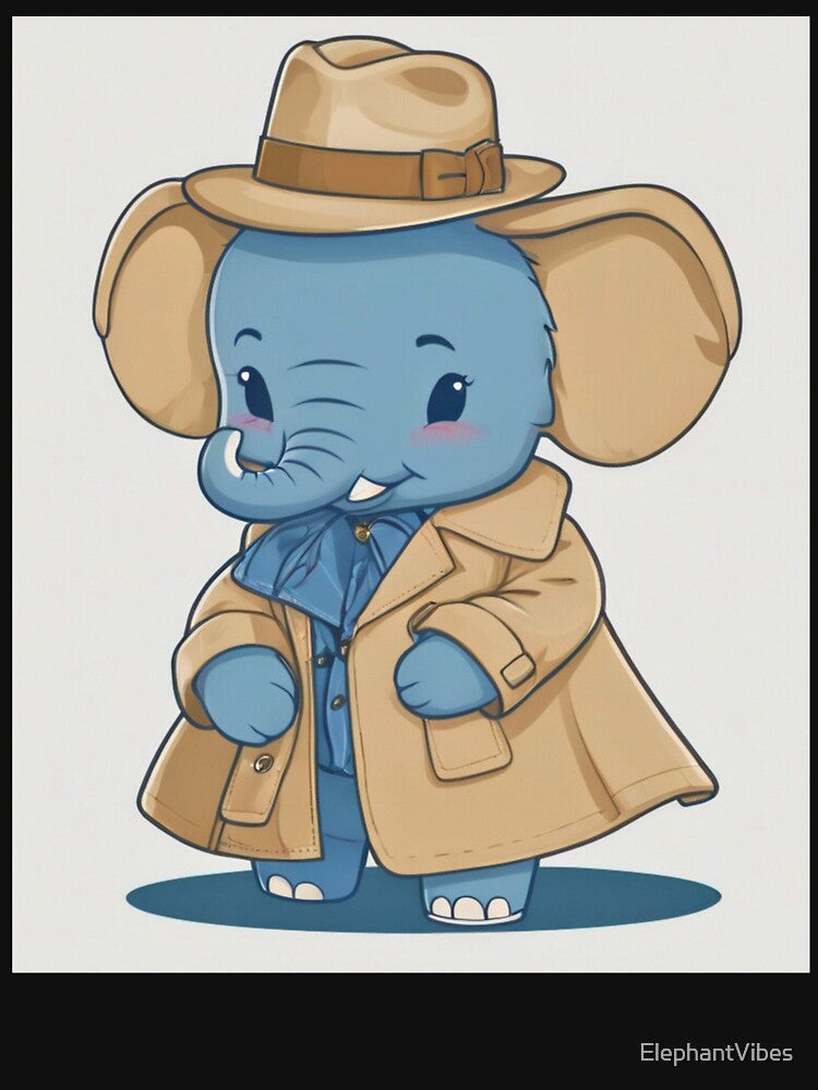 Elephant Portrait. kawaii elephant by ElephantVibes
