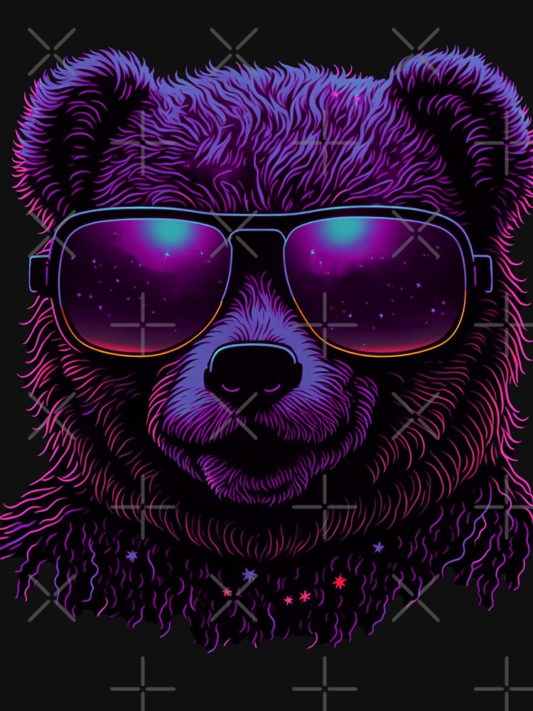 Colorful Bear Portrait by Xhevahir