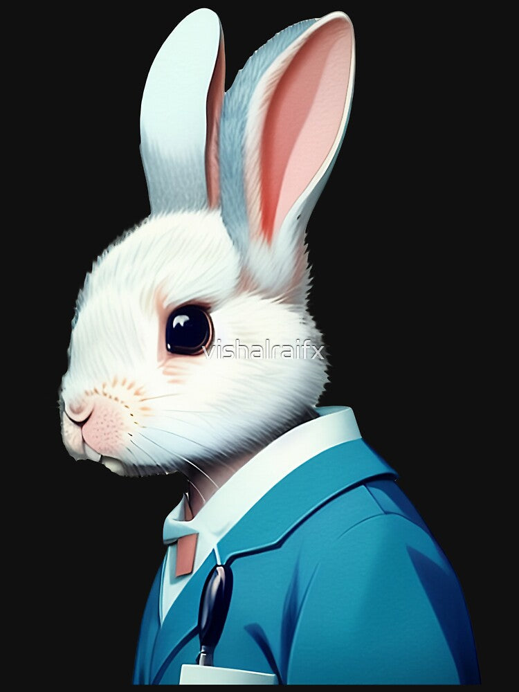 Cute baby doctor rabbit illustration 11 by vishalraifx