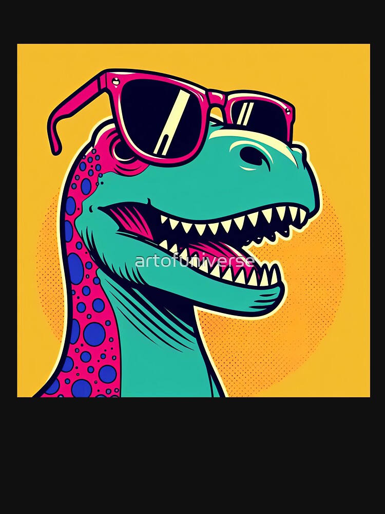 Cool Dinosaur Pop Art Style by artofuniverse