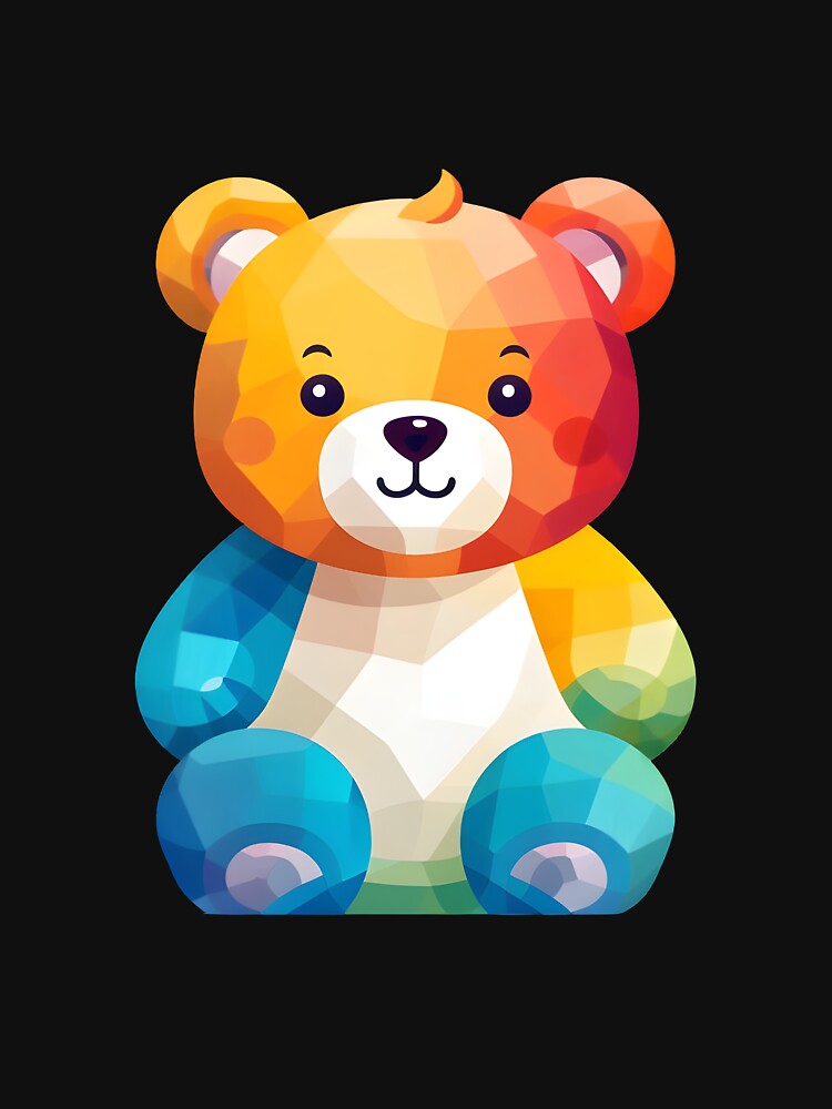 rainbow bear cute art little bear art no.3 by KAMESUN