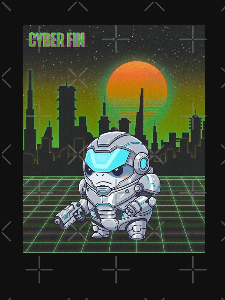 Metal Sheriff Shark Cyberpunk by Nature's Chibis