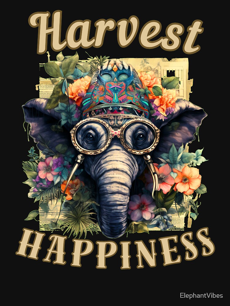 Harvest Happiness. elephant face by ElephantVibes