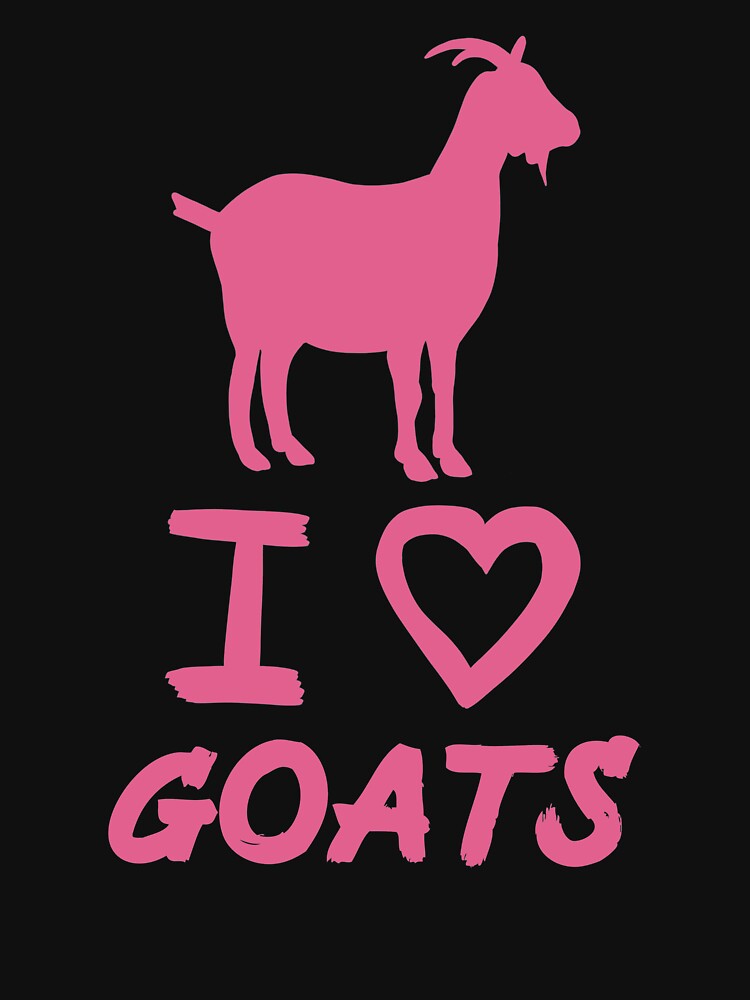 Pink I Love Goats for Goat Lovers by Mochi-Merch