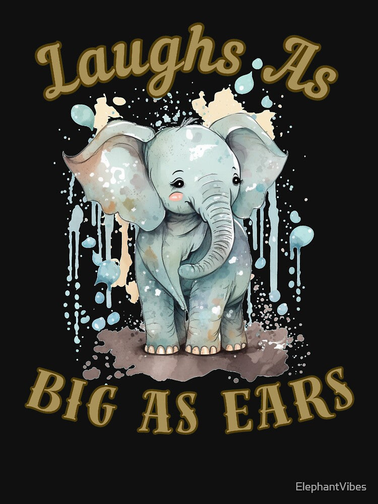 Laughs As Big As Ears. elephant portrait by ElephantVibes