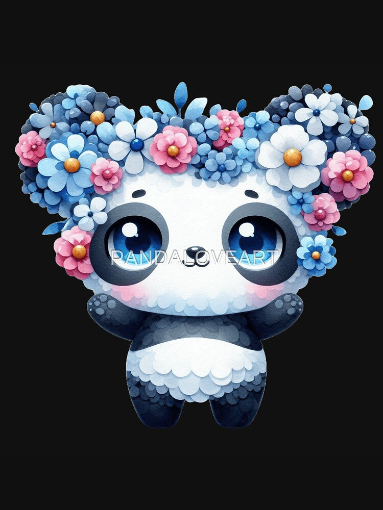 Flower Panda 3 by PANDALOVEART