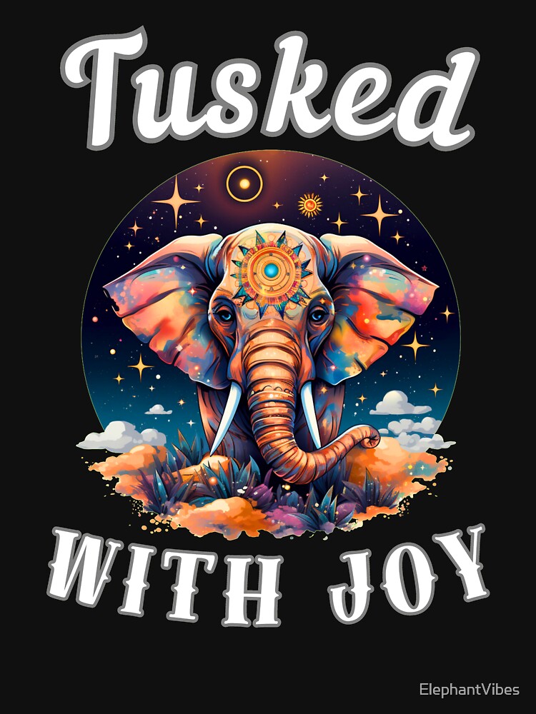 Tusked With Joy. watercolor elephant by ElephantVibes