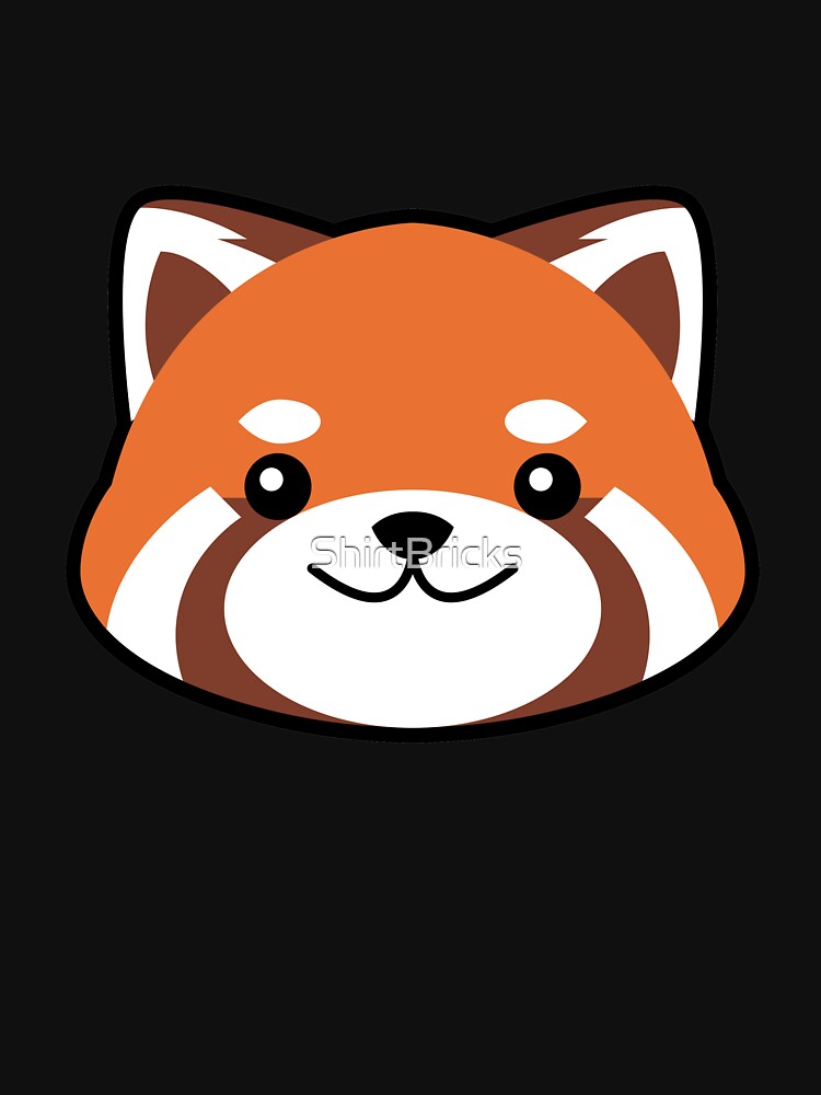 Red Panda Kawaii Face by ShirtBricks