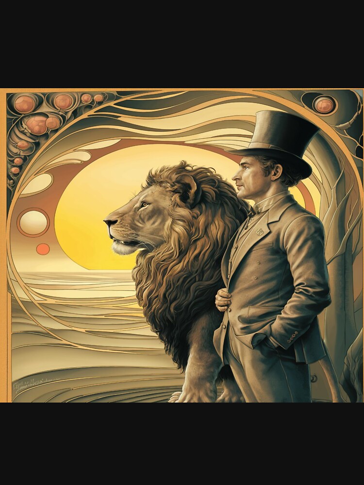 The Lion and the Man by Collection de trésors