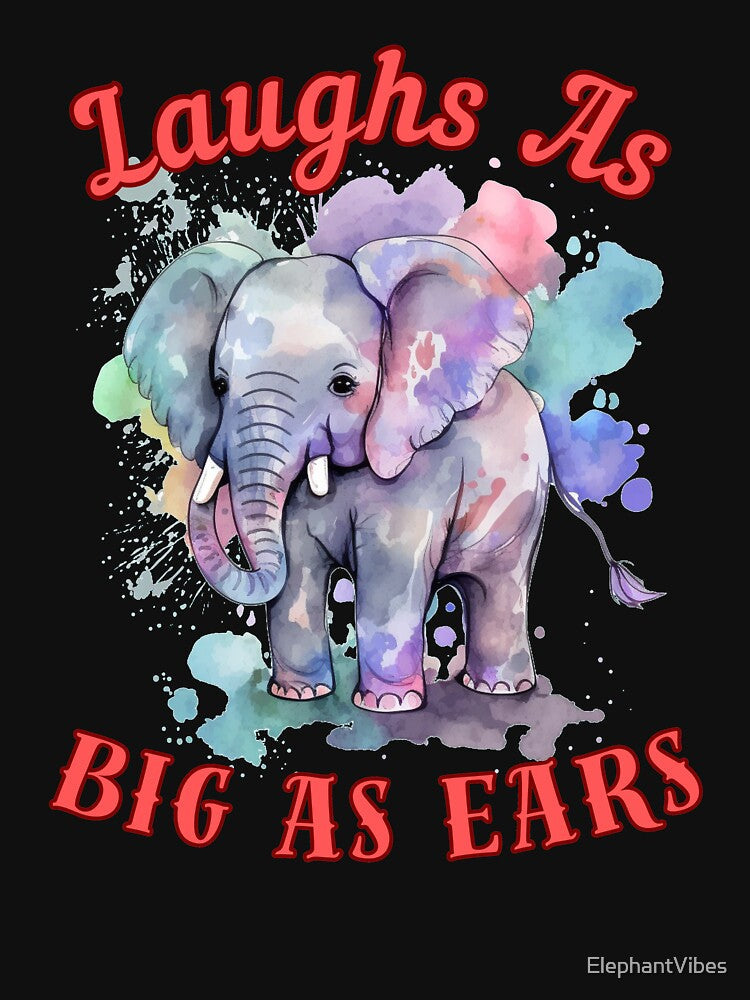 Laughs As Big As Ears. happy elephant by ElephantVibes