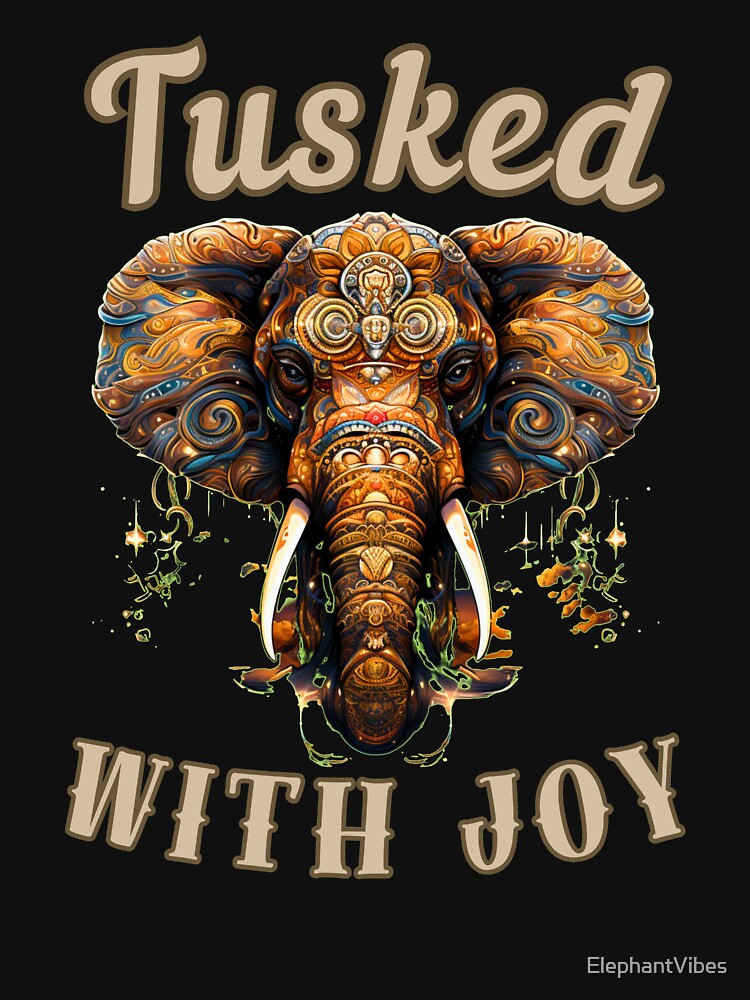 Tusked With Joy. elephant face by ElephantVibes