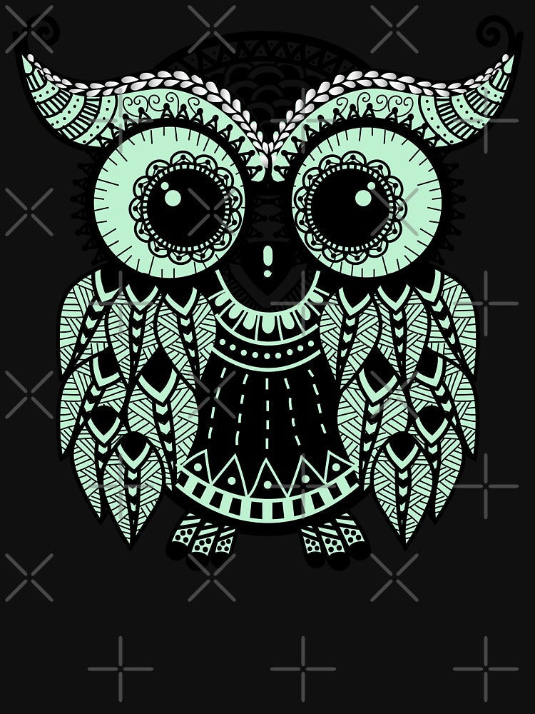 Cute funny wise owl by Marharyta Ushakova