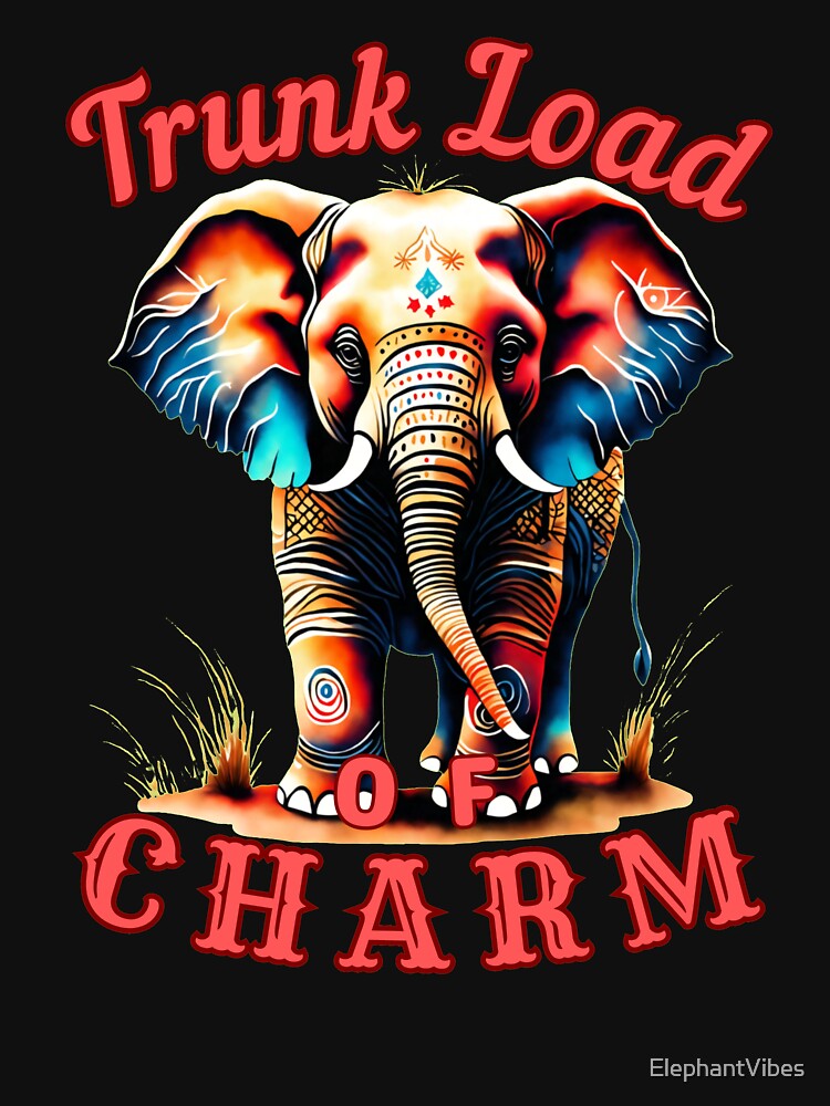 Trunk Load of Charm. colorful elephant by ElephantVibes