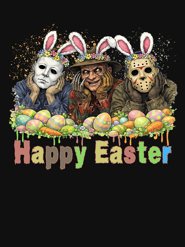 Happy Easter Horror Movie Easter Gothic Bunny Horror Characters by RDGNR