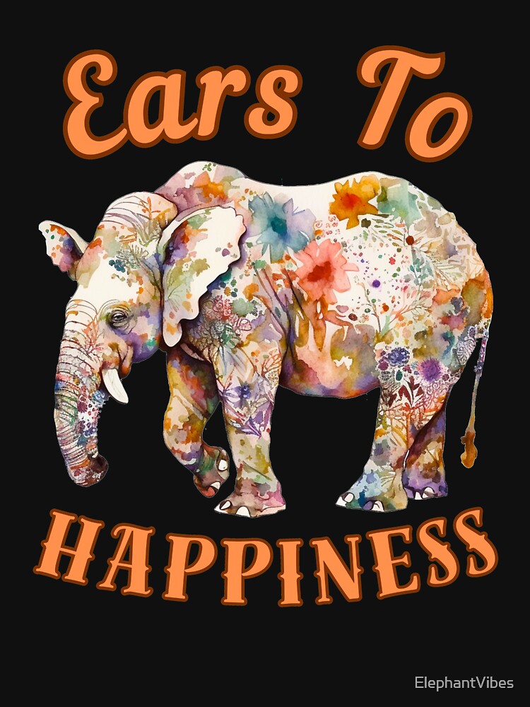 Ears To Happiness. elephant portrait by ElephantVibes