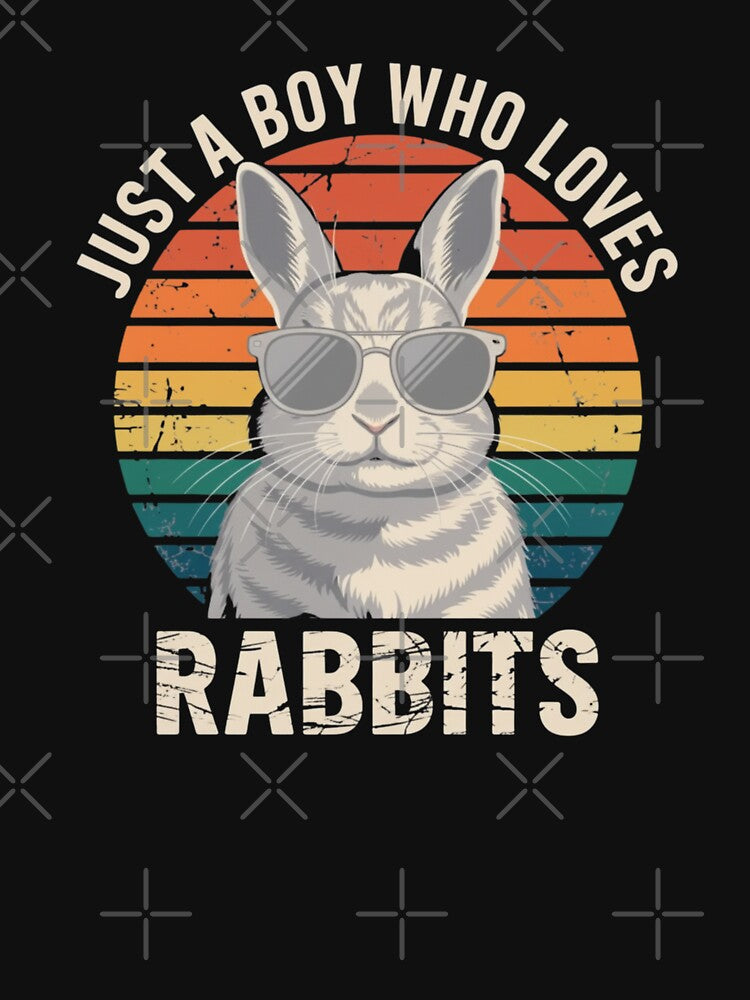 Just A Boy Who Loves Rabbits Pet Lover by CORJIDOG-ART
