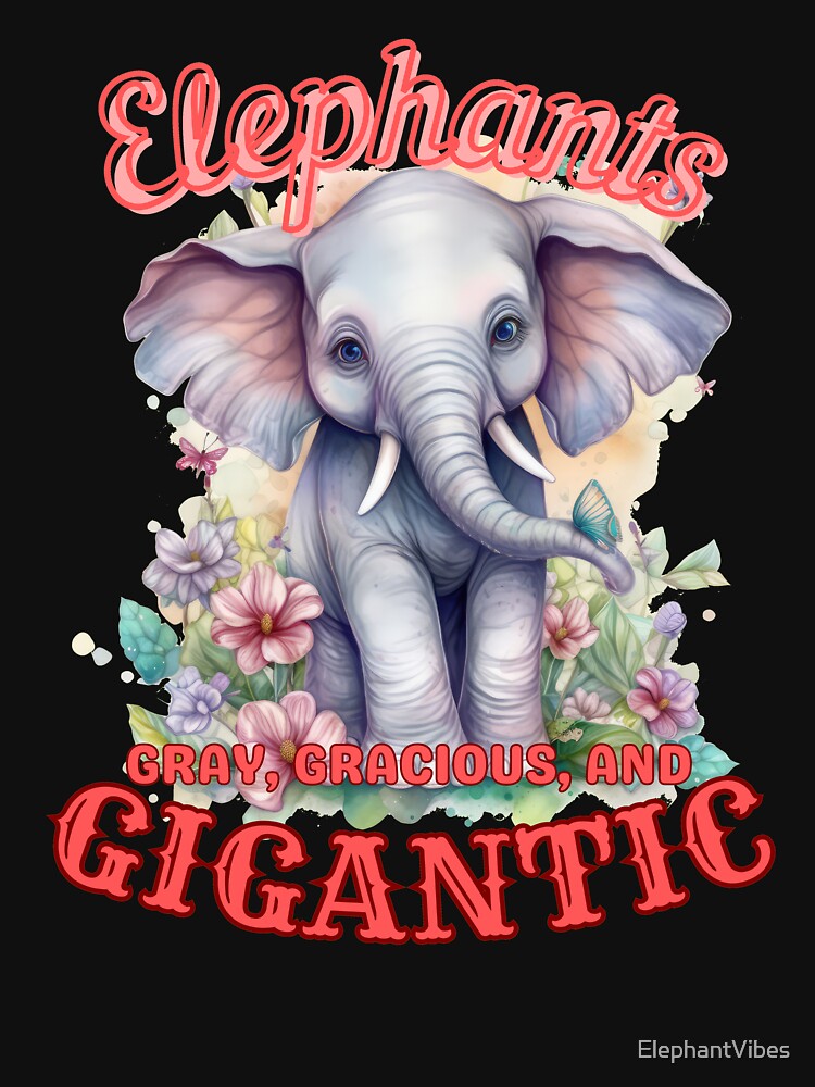 Elephants: Gray, Gracious, and Gigantic. colorful elephant by ElephantVibes