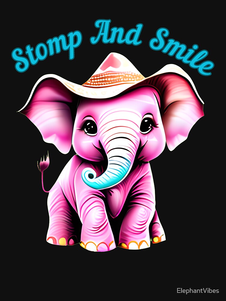 Stomp And Smile. adorable elephant by ElephantVibes
