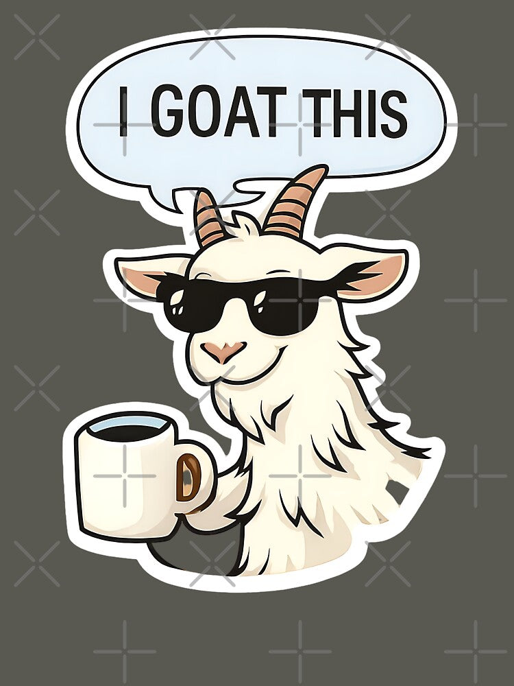 Confident Goat Meme – Goat Lover Humor Design 1 by My Cool Store