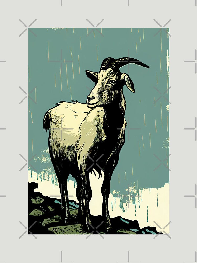 Goat Vintage Style by Laughing Ghost