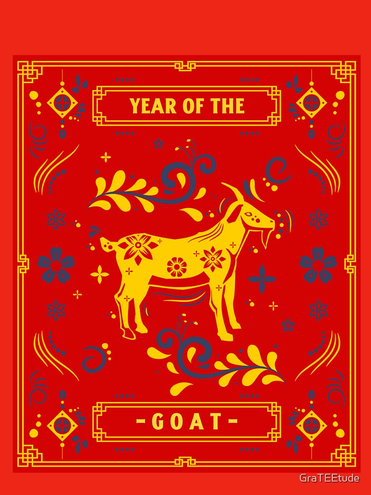 Year Of The Goat 羊年 Chinese Zodiac Chinese Lunar New Year 2027 by GraTEEtude