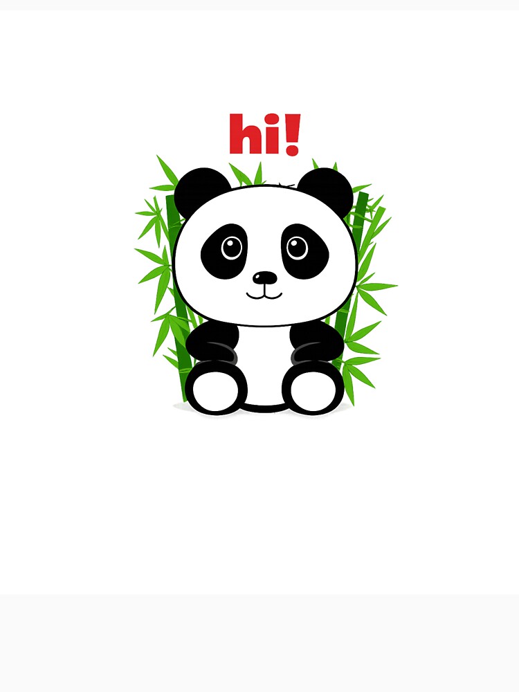 Cute Baby Panda Saying Hi by Divine Design's
