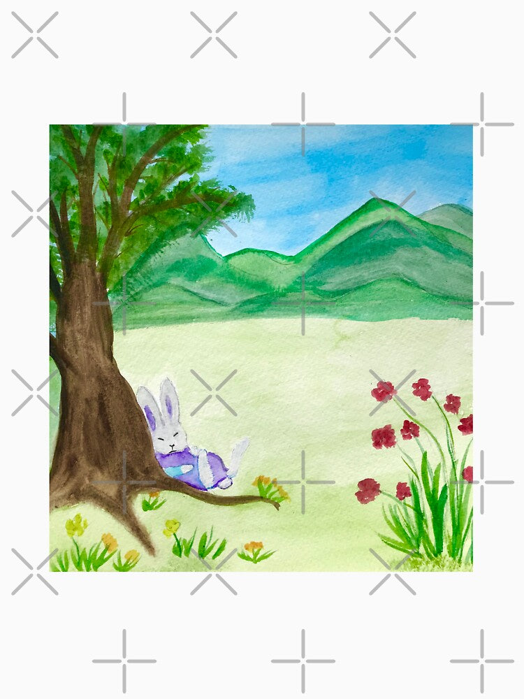 White rabbit watercolour painting by Monika Howarth