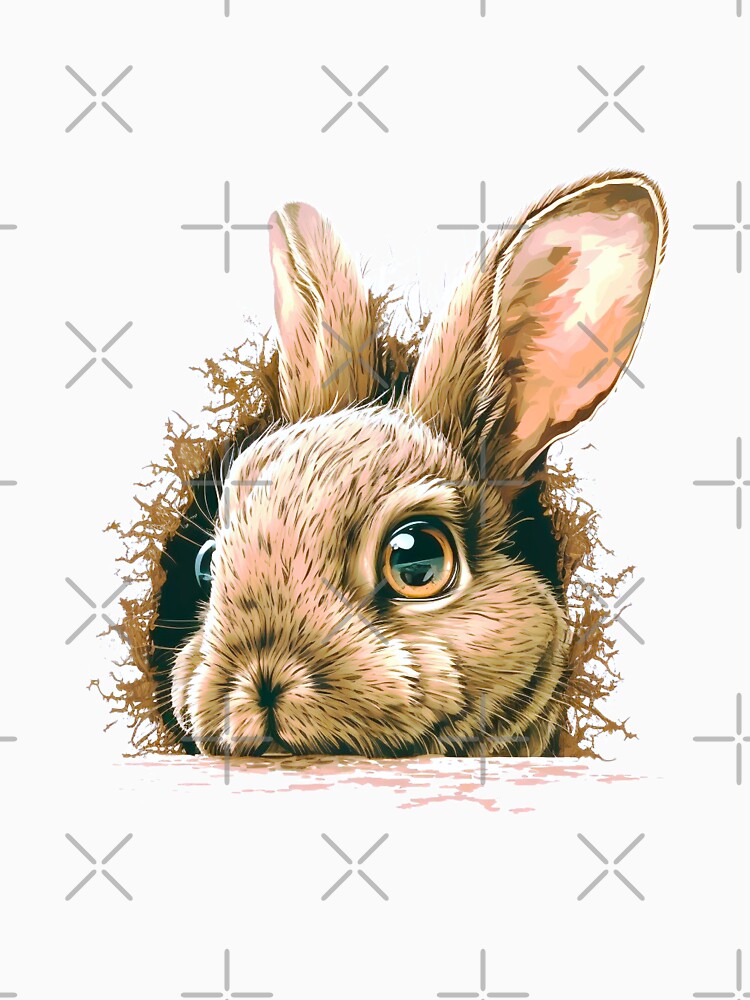 Realism Light Brown Rabbit Head by ImaginePrintsHQ