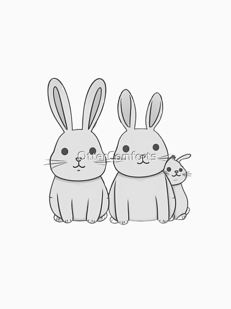 Rabbit family Simple Art by OtterComforts