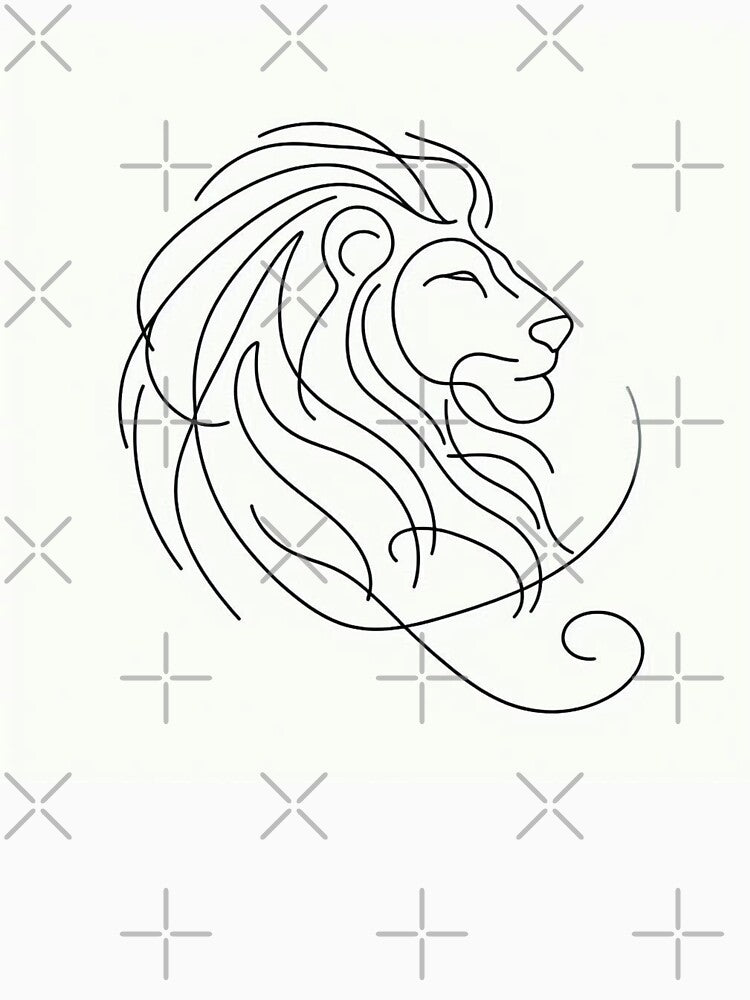 one line lion by vinniespeer