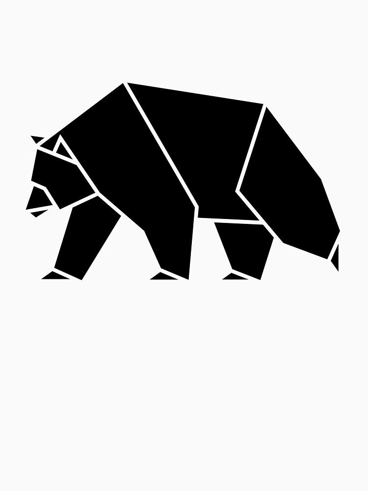 Black Geometric Bear by mgddesign