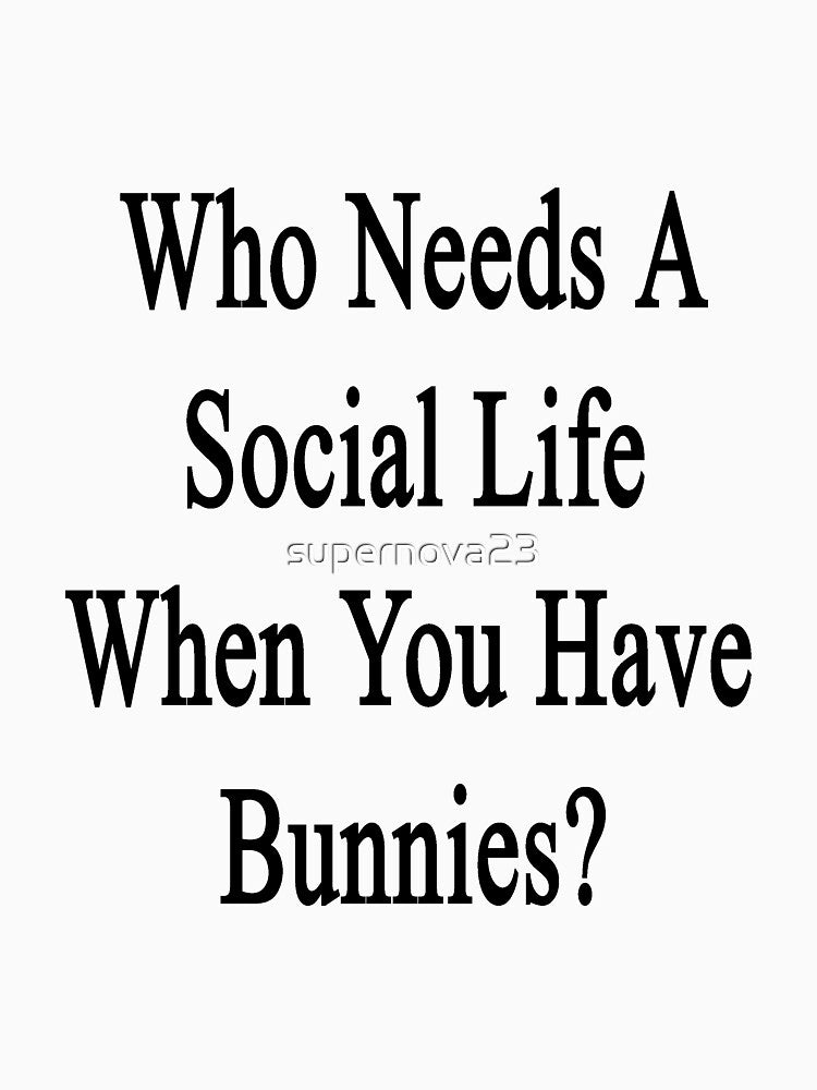 Who Needs A Social Life When You Have Bunnies? by supernova23