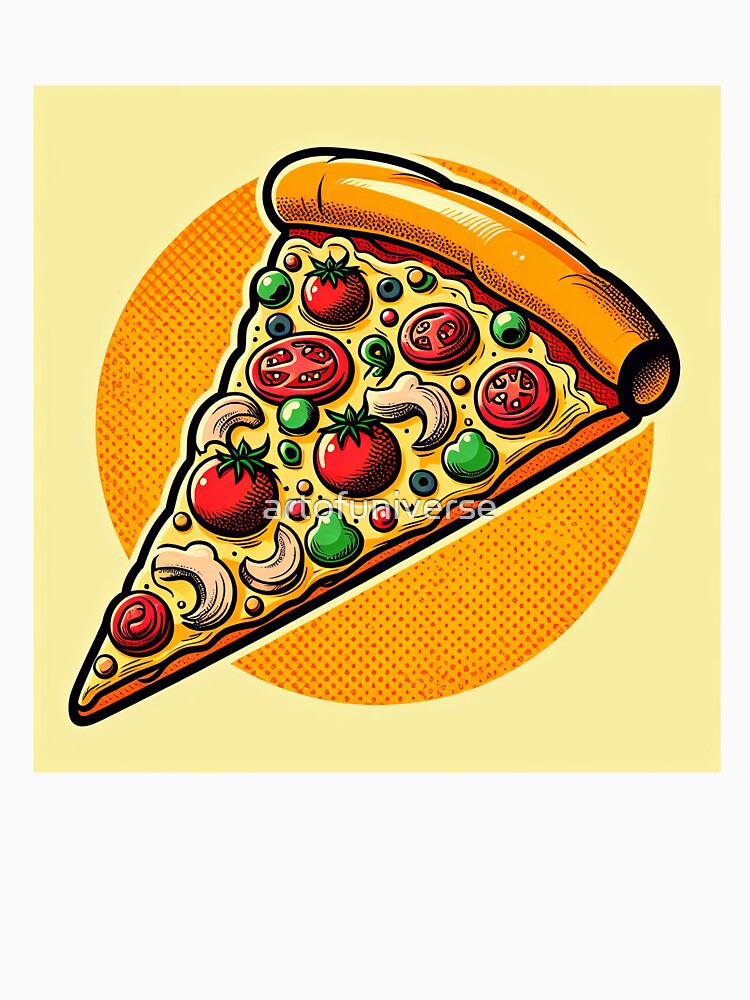Slice of Pizza Pop Art Style by artofuniverse