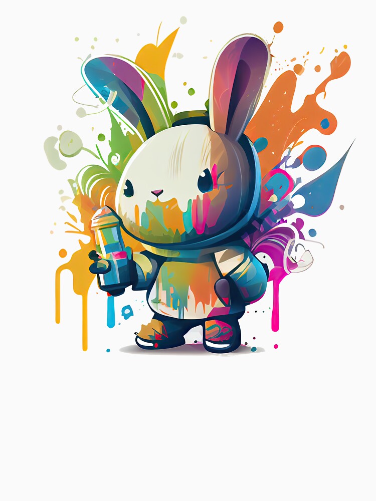 Graffiti powerful Cartoon Rabbit 2 (Eastern 2023) by Earth Celebration Designs