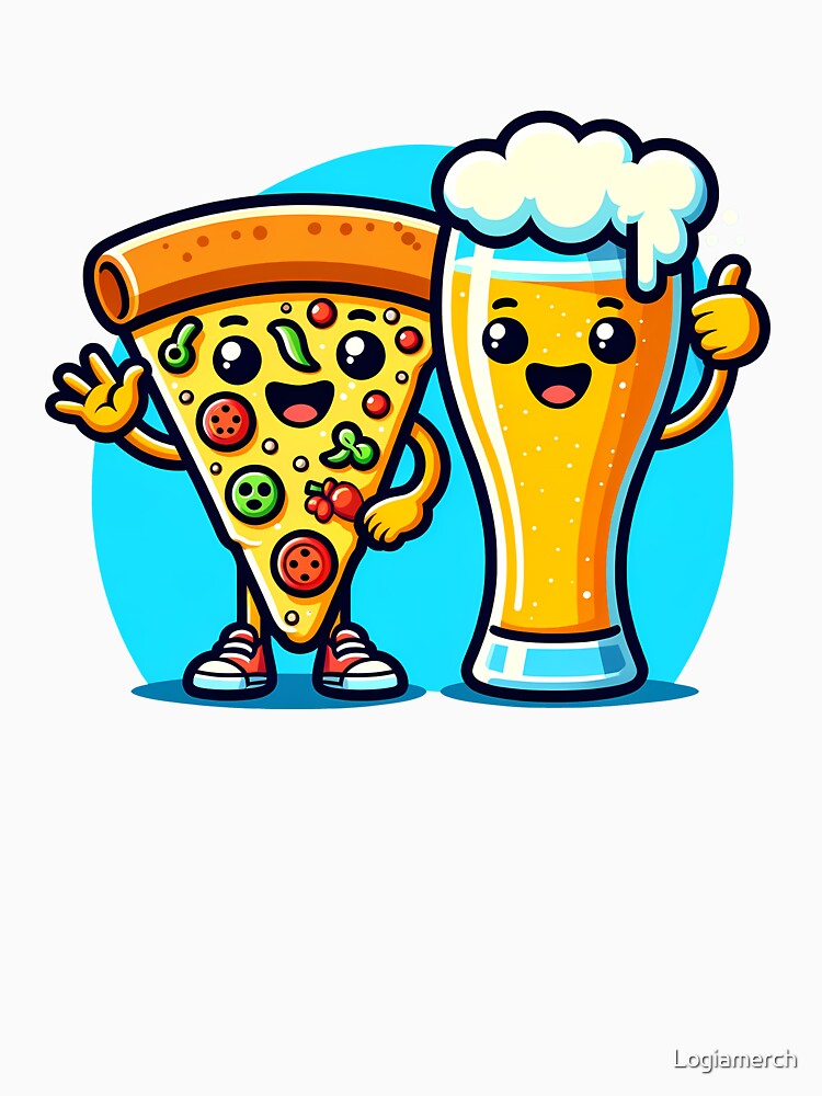 Funny Pizza Beer Lover by Logiamerch