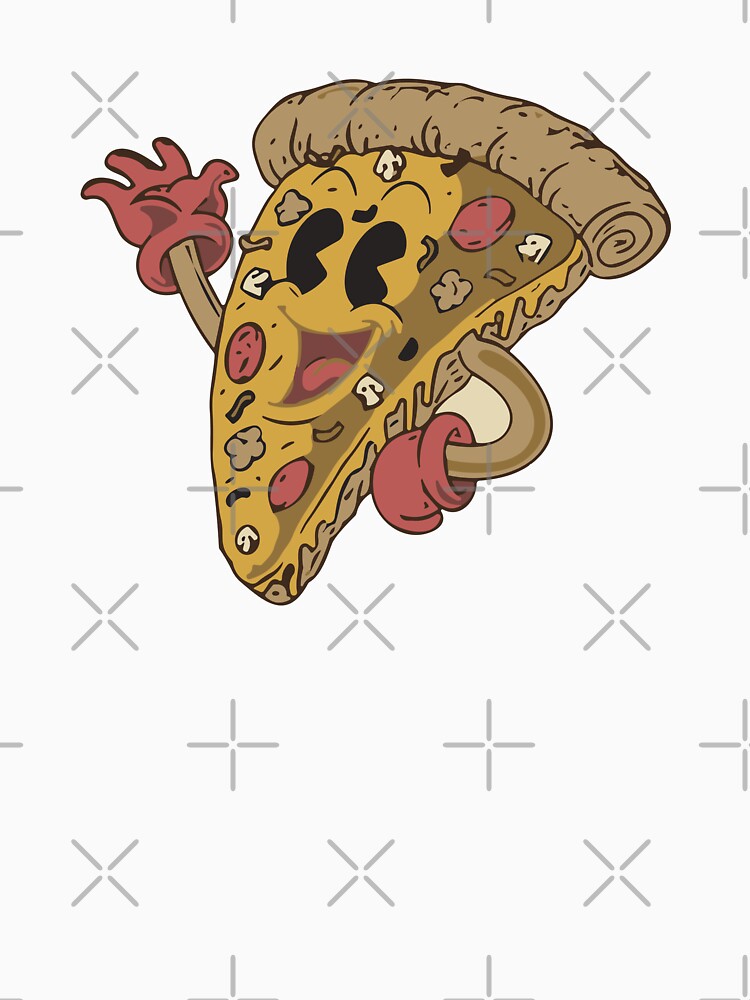 Retro Pizza Slice Mascot by The  Qash