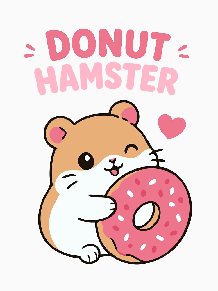 Timid Hamster Donut Sticker Variant - Tee by RedStreamStudio