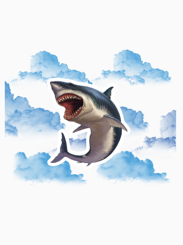 Flying Shark in the Clouds Surreal Animal Design by Thetdesigns