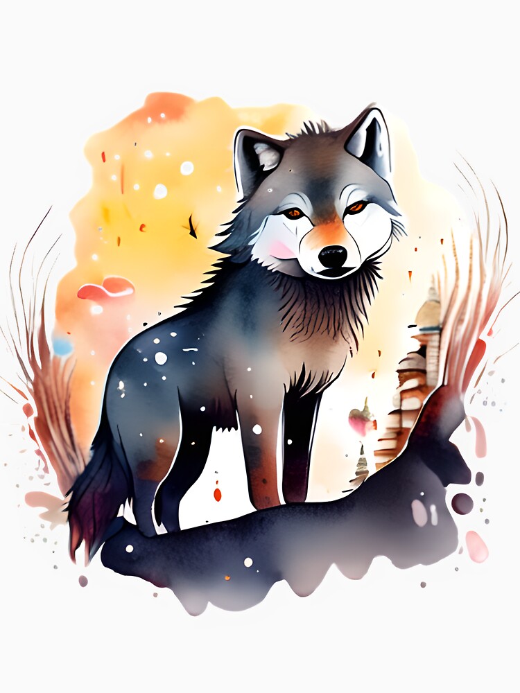 Amazing Watercolor Wolf by NaMieSz