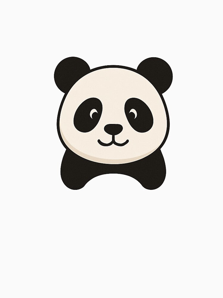 Minimal Cute Panda Face – Simple Kawaii Panda Icon by A1MarketDesigne