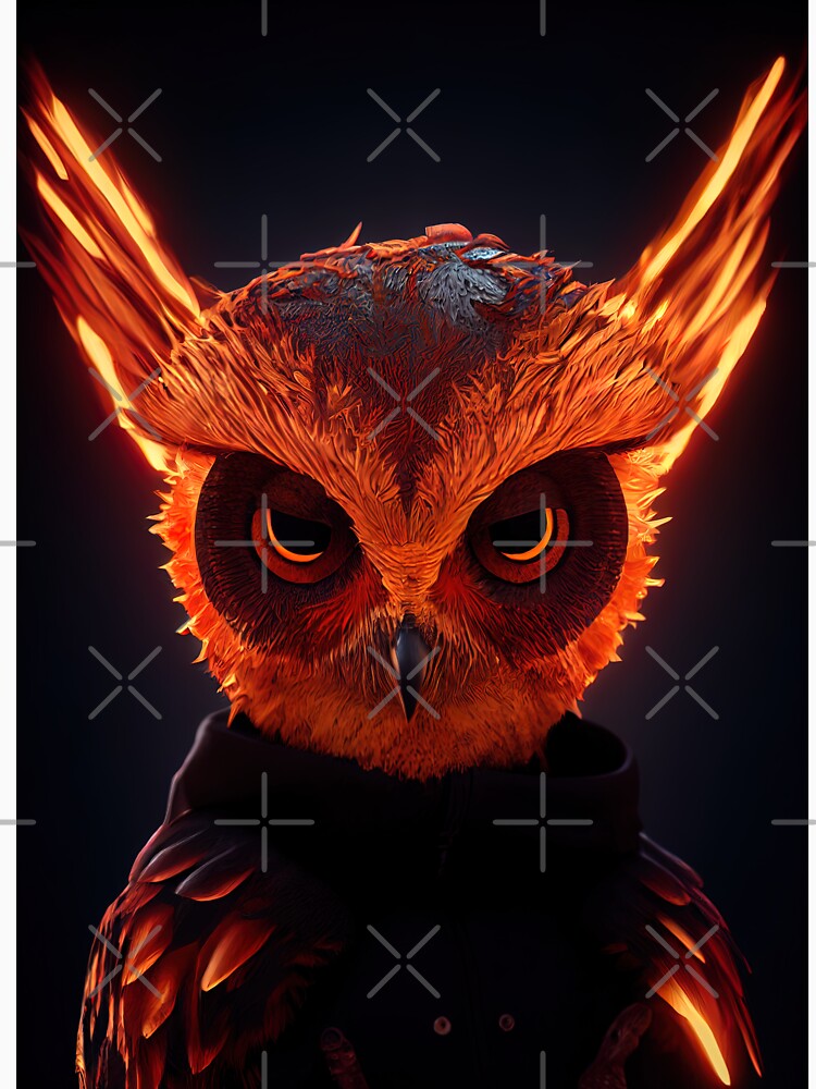 Magma fire owl - Midjourney by AI1artist