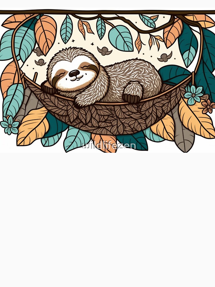 Lazy sloth in a hammock by wildlifezen