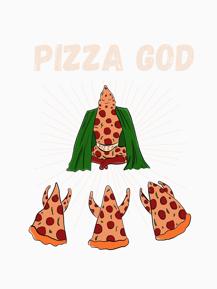 illustration god of pizza for pizza lovers by Matheus2001