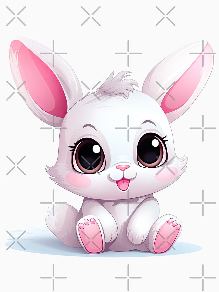 Cute little rabbit cartoon style by Jerhus