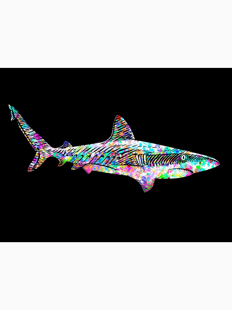 SHARK watercolor and ink portrait .1 by lautir