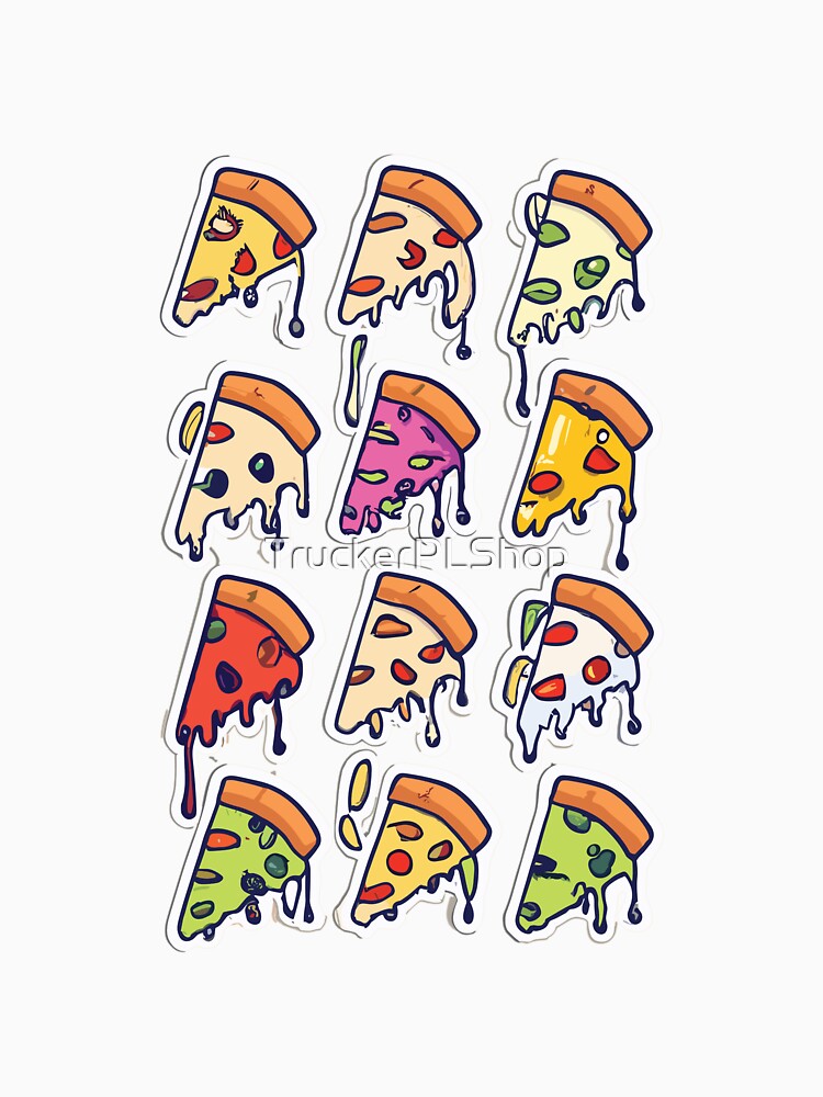 Cute triangle of pizza set by TruckerPLShop