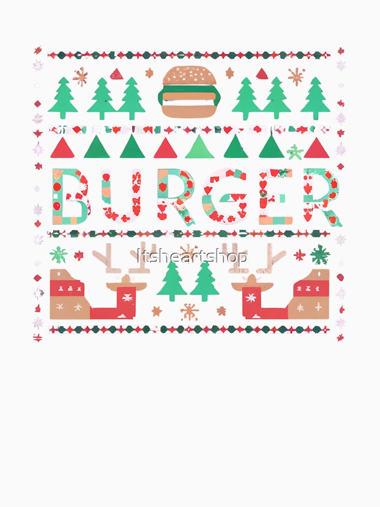 Burger Ugly Christmas Sweater by Itsheartshop