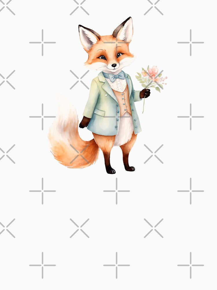 Watercolor Fox Wonderland by Victoria Riabov