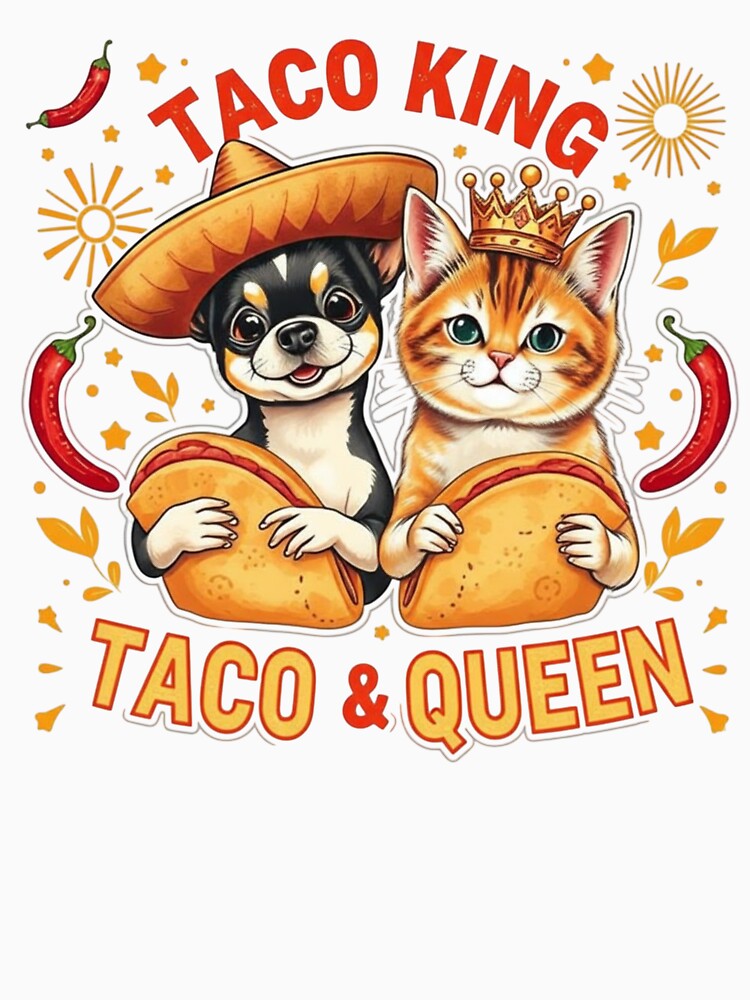 Taco King Taco Queen Huggable Sticker by Iuqiune